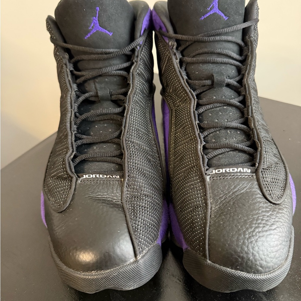 Air Jordan Retro 13 Black and Purple Sneakers